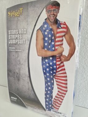 Spirit Stars and Stripes Jumpsuit - Red & Blue